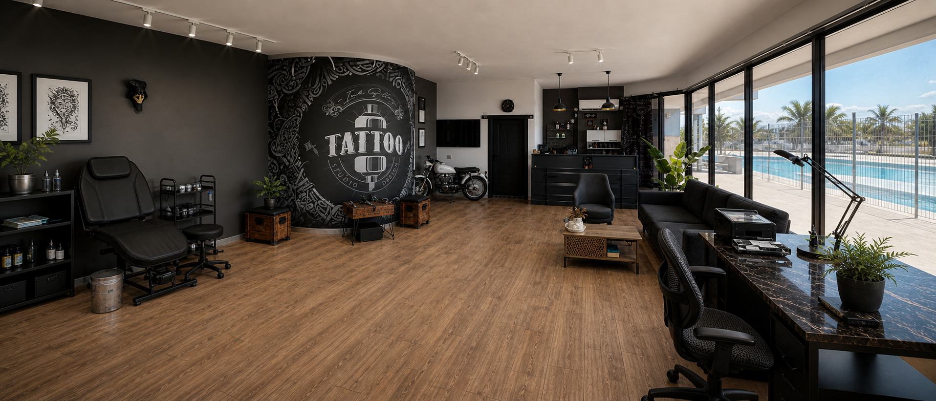 INK Gallery stüdyosunun geniş görünümü